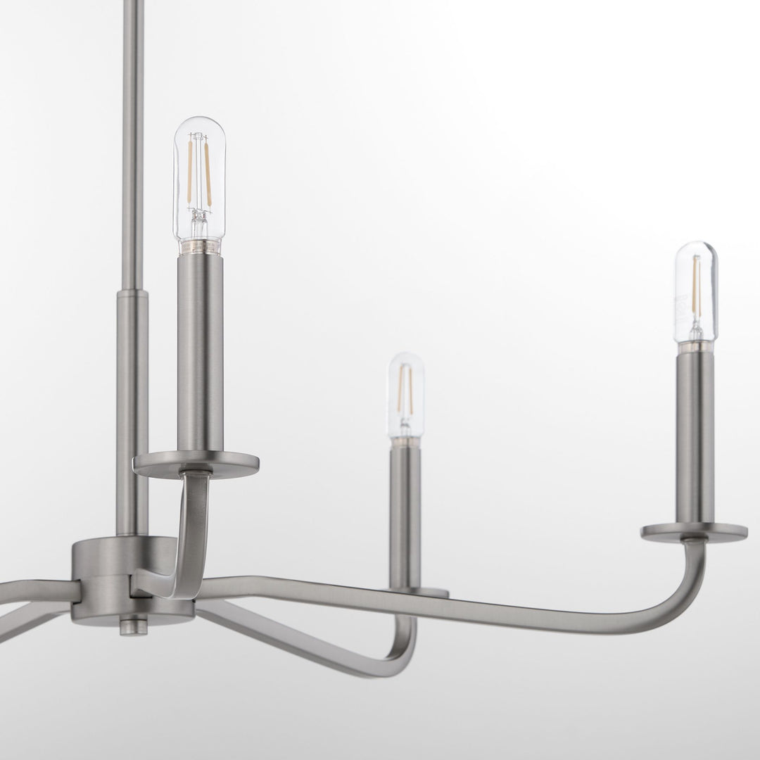 RUTHERFORD 5 Light Chandelier - Satin Nickel