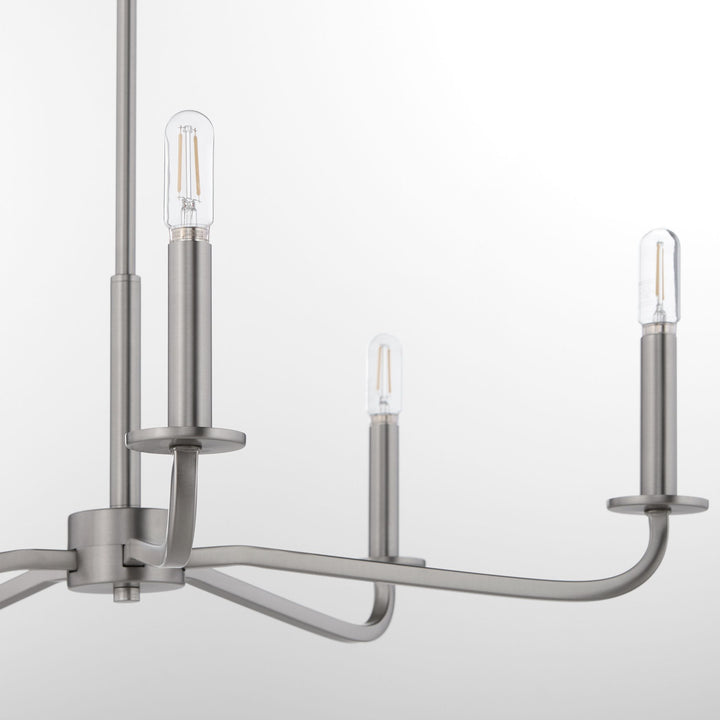RUTHERFORD 5 Light Chandelier - Satin Nickel