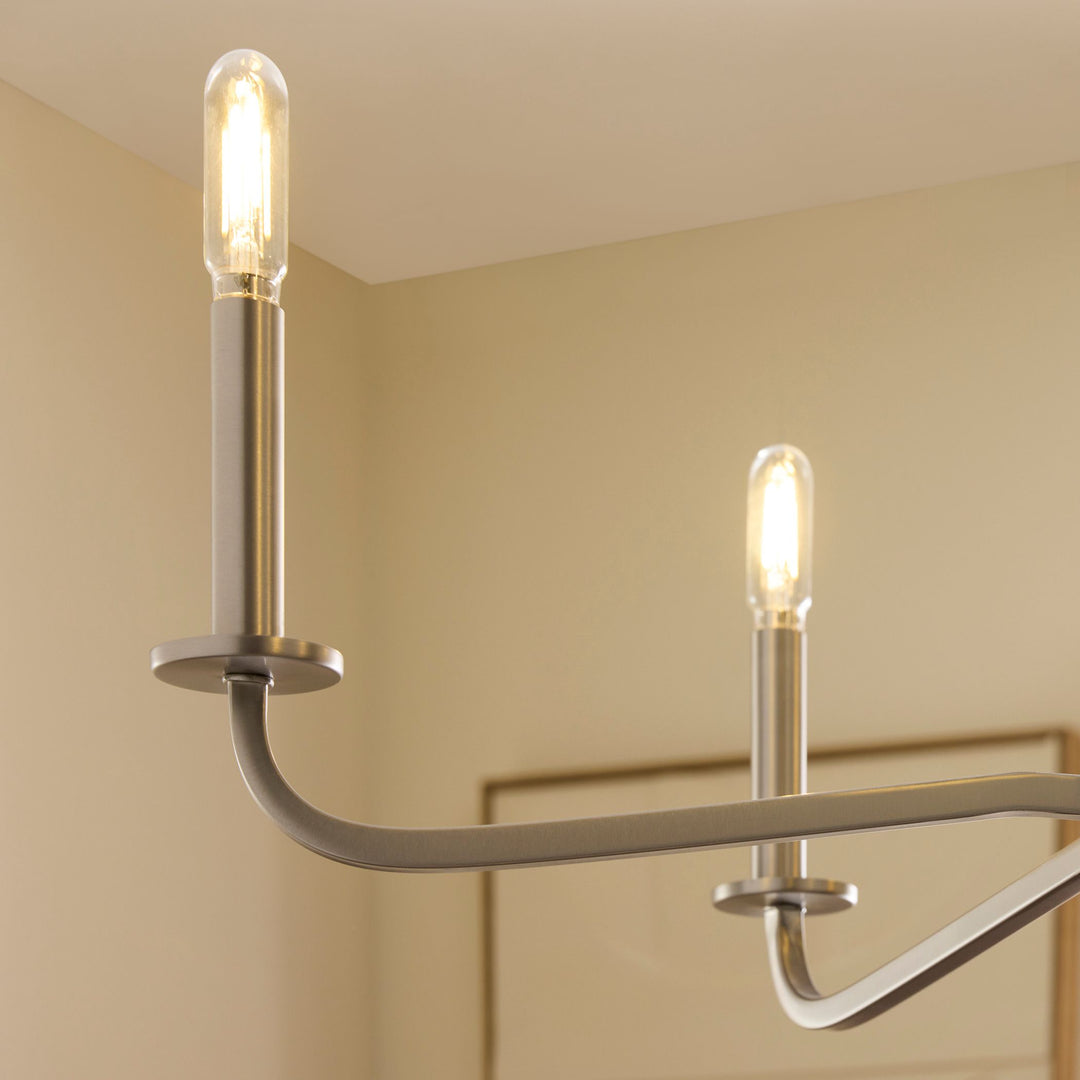 RUTHERFORD 5 Light Chandelier - Satin Nickel