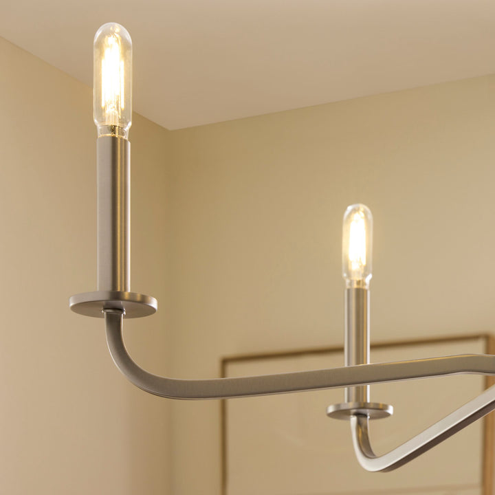 RUTHERFORD 5 Light Chandelier - Satin Nickel