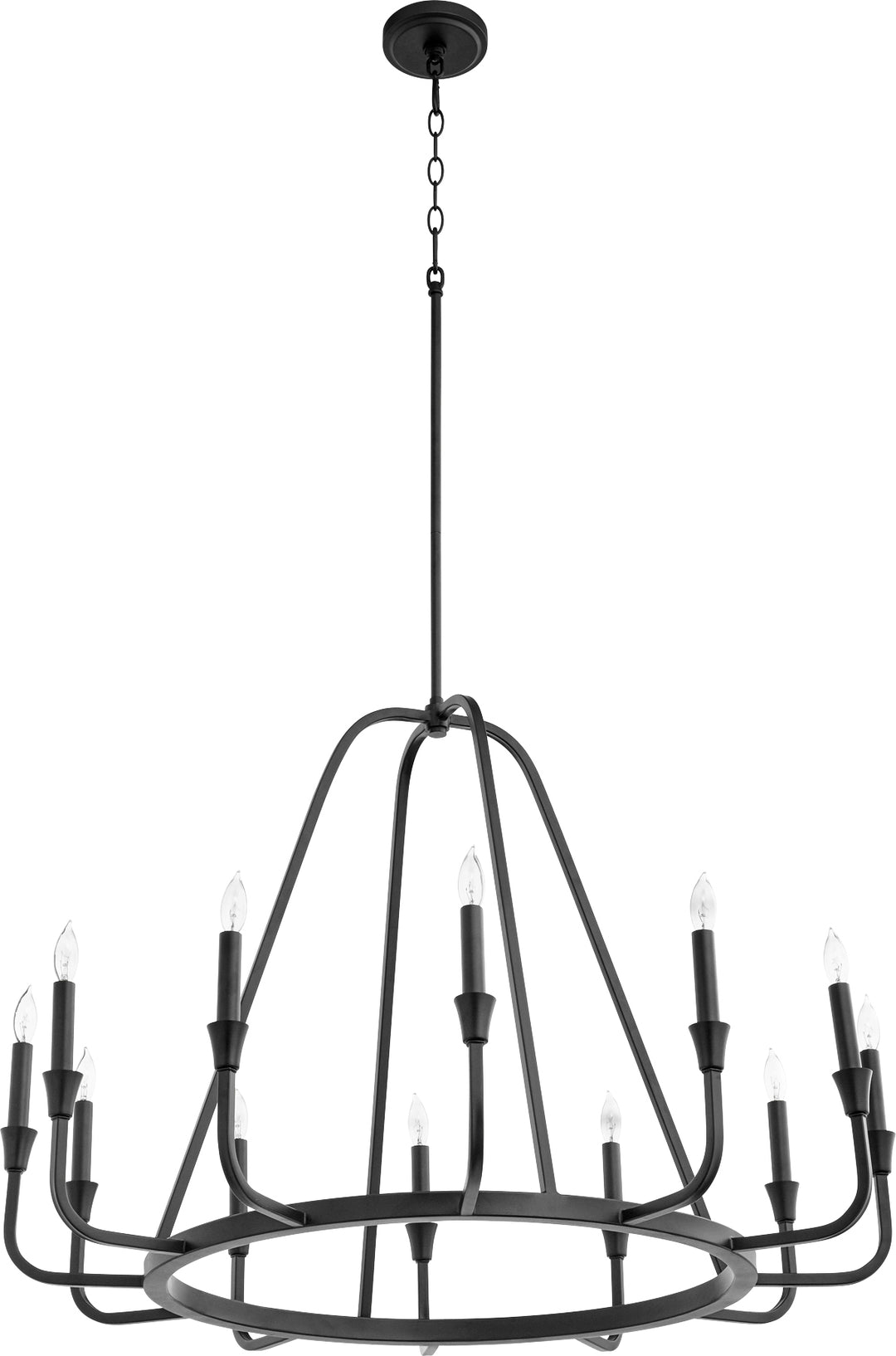 MARQUEE 12 Light Chandelier - Textured Black