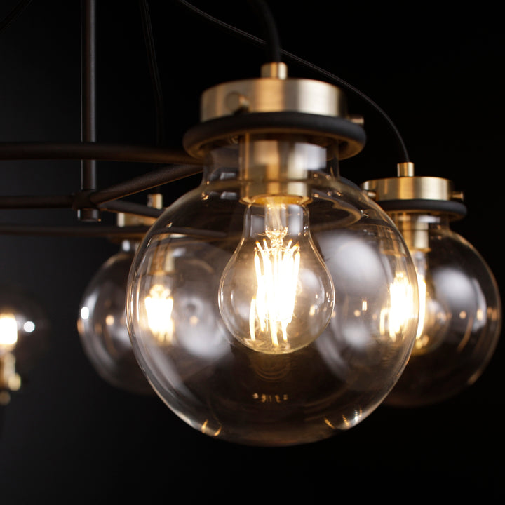 Centauri 8 Light Chandelier - Textured Black