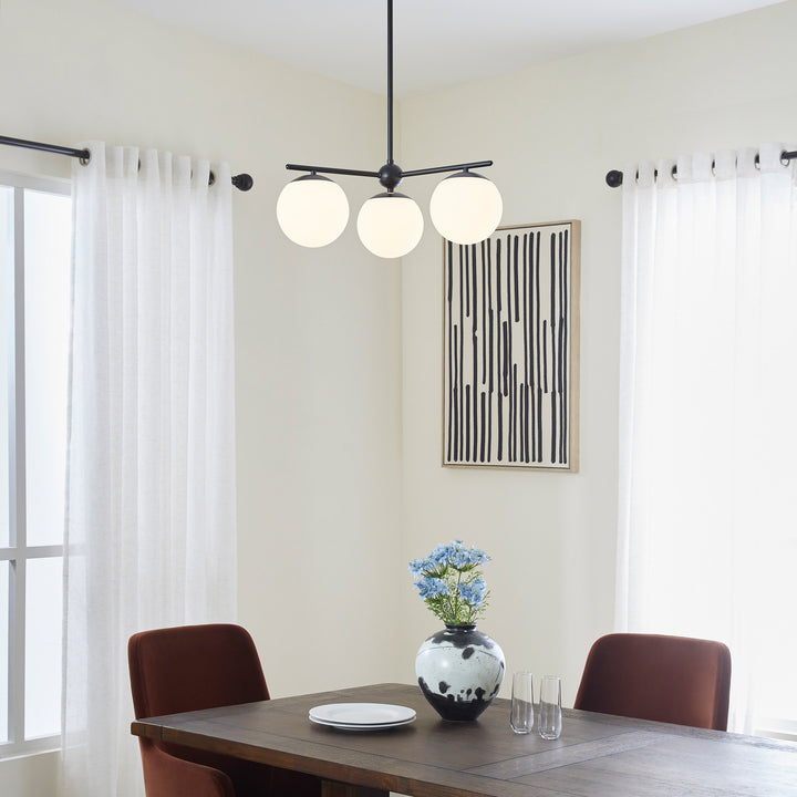 JASPER 3 Light Chandelier - Matte Black