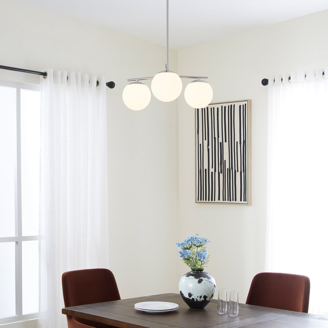 JASPER 3 Light Chandelier -  Satin Nickel
