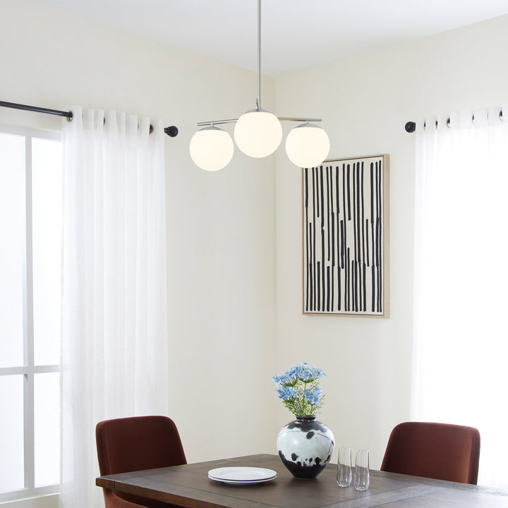 JASPER 3 Light Chandelier -  Satin Nickel