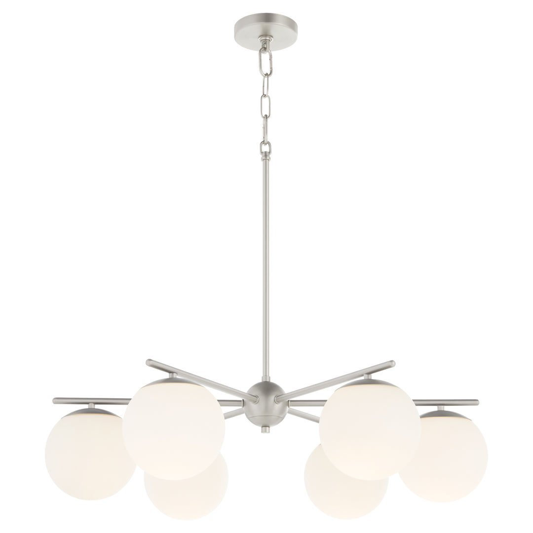 JASPER 6 Light Chandelier -  Satin Nickel