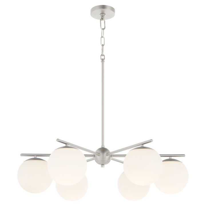 JASPER 6 Light Chandelier -  Satin Nickel