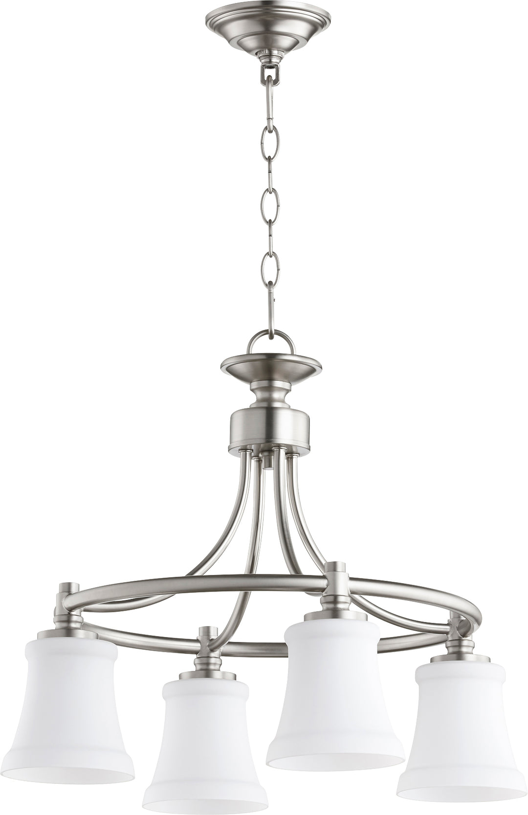 Rossington 4 Light Transitional Satin Nickel Chandelier