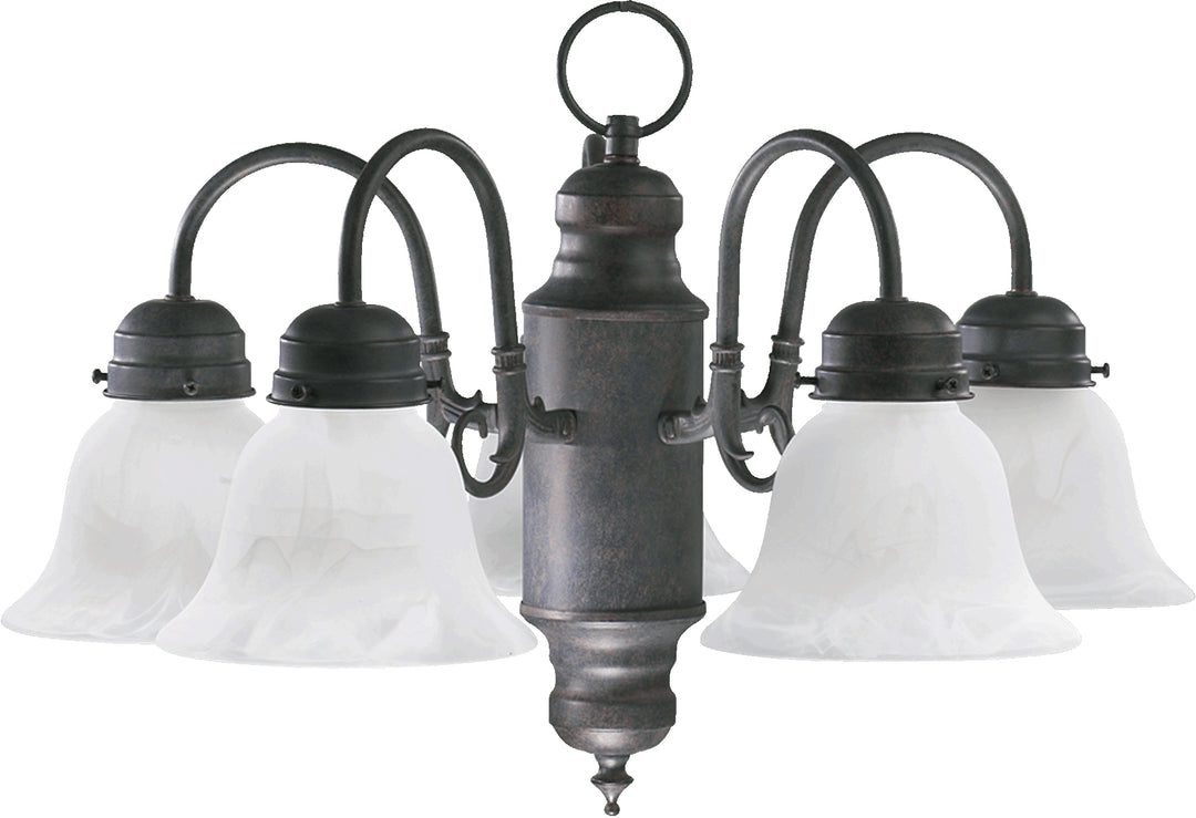 5 Light Faux Alab Nook - Toasted Sienna