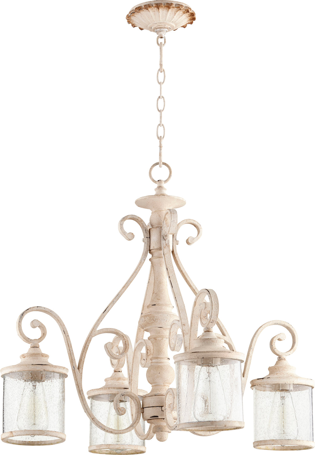 San Miguel 4 Light Traditional Persian White Chandelier
