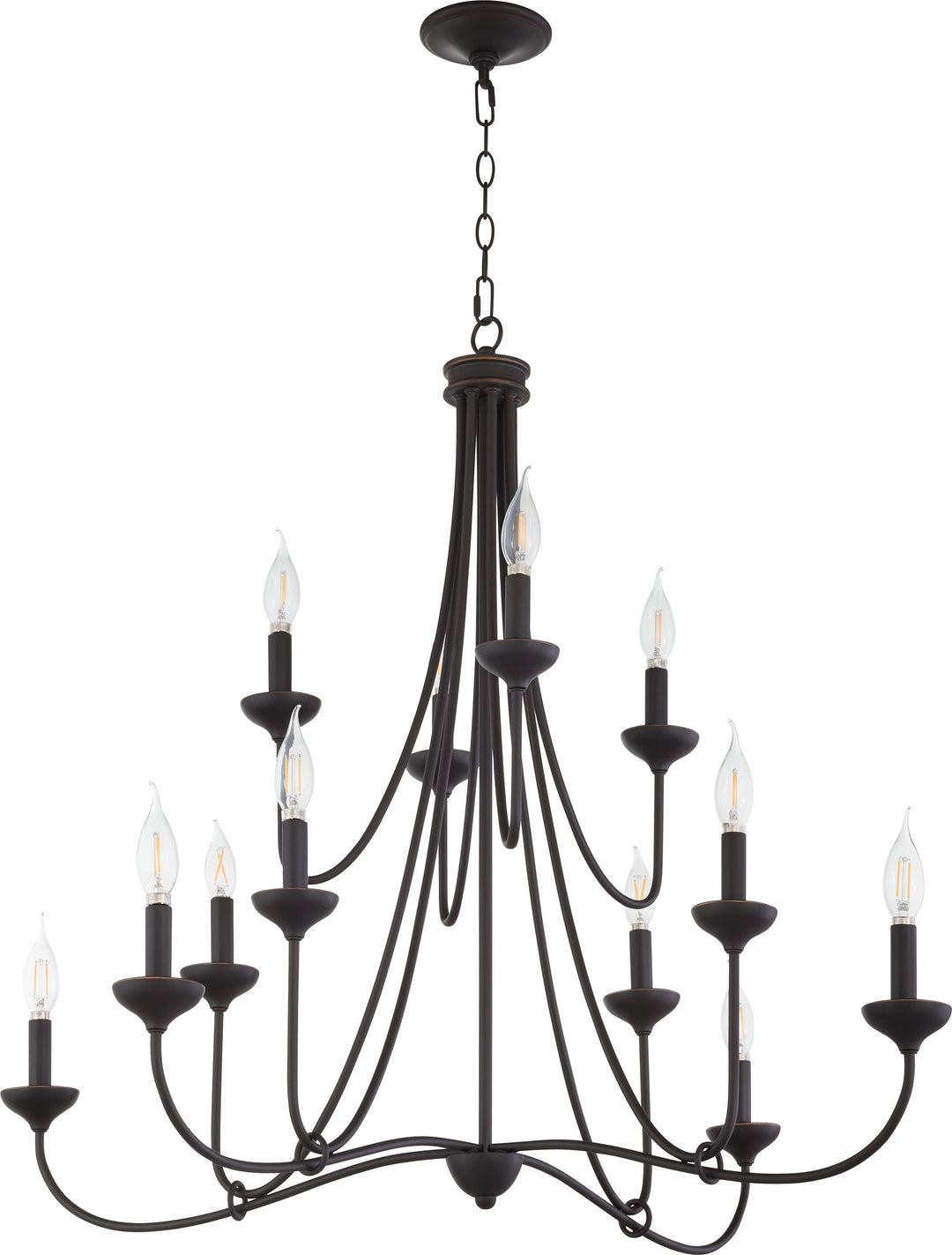 LIVINGSTON 12 Light Chandelier - Bronze
