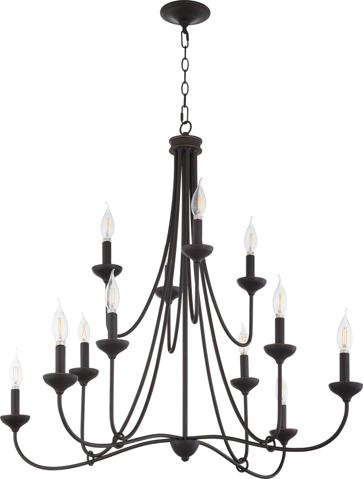 LIVINGSTON 12 Light Chandelier - Bronze