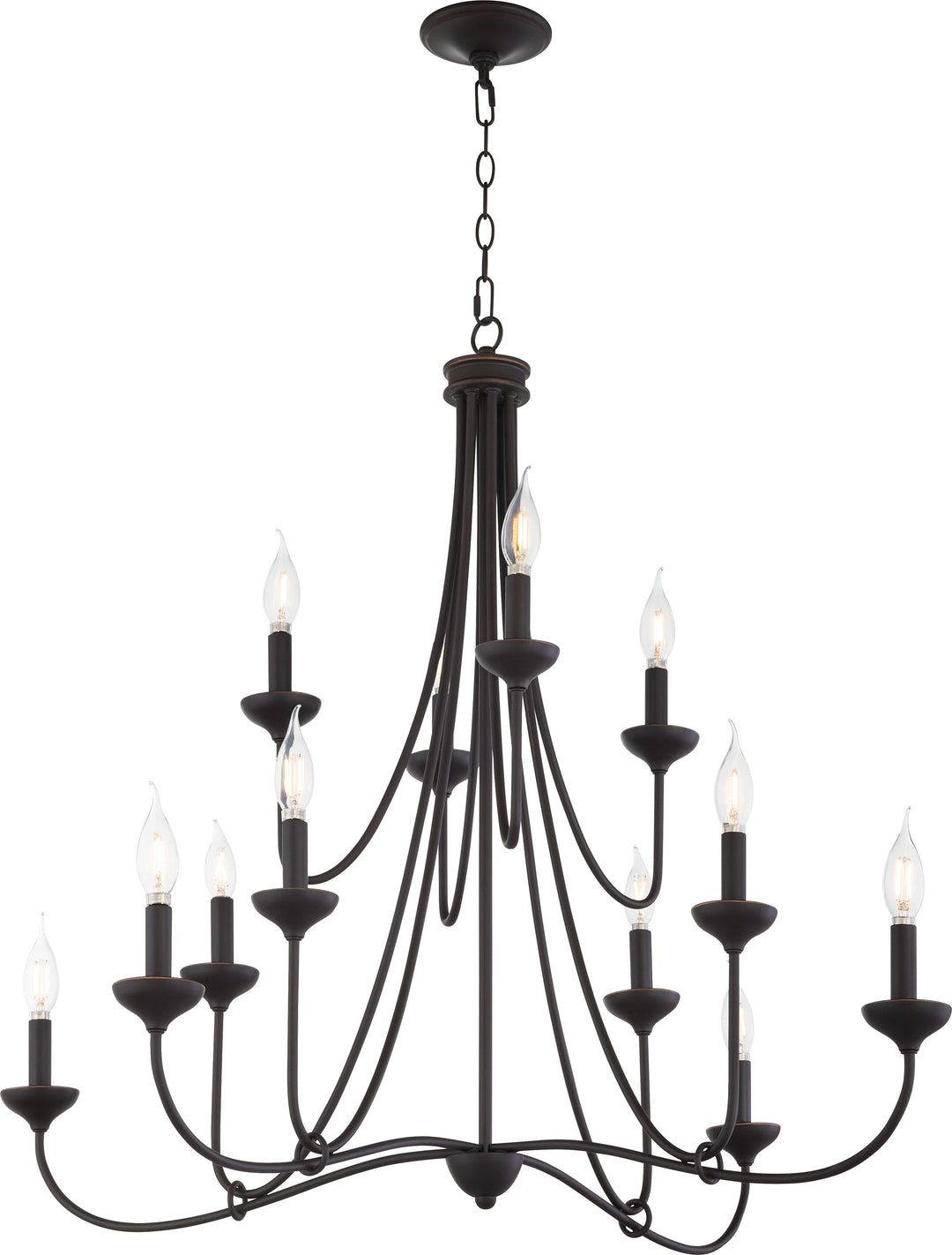 LIVINGSTON 12 Light Chandelier - Bronze