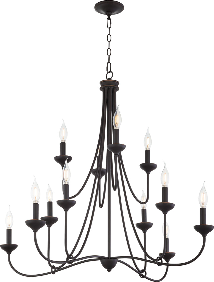 LIVINGSTON 12 Light Chandelier - Bronze