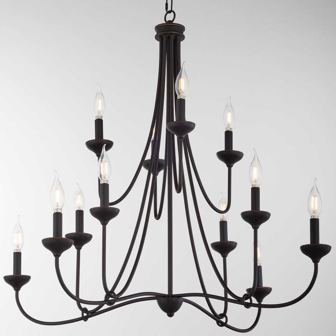LIVINGSTON 12 Light Chandelier - Bronze