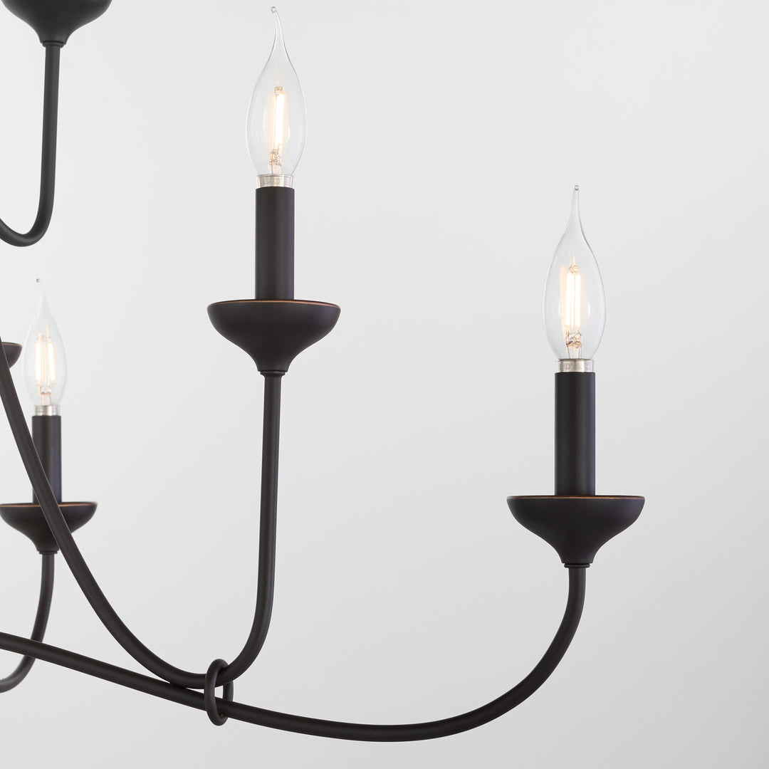 LIVINGSTON 12 Light Chandelier - Bronze