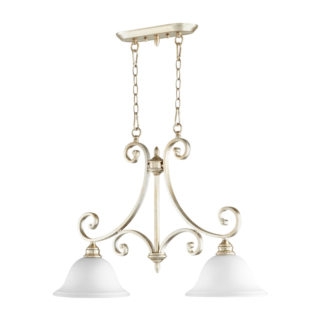 BRYANT 2 Light Island - Aged Silver Leaf