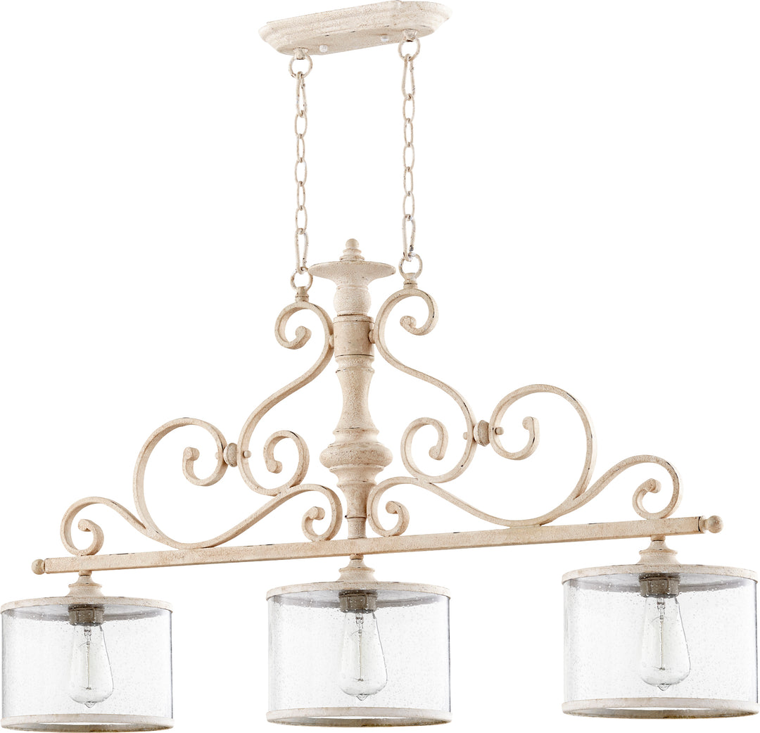 San Miguel 3 Light Traditional Persian White Linear Pendant