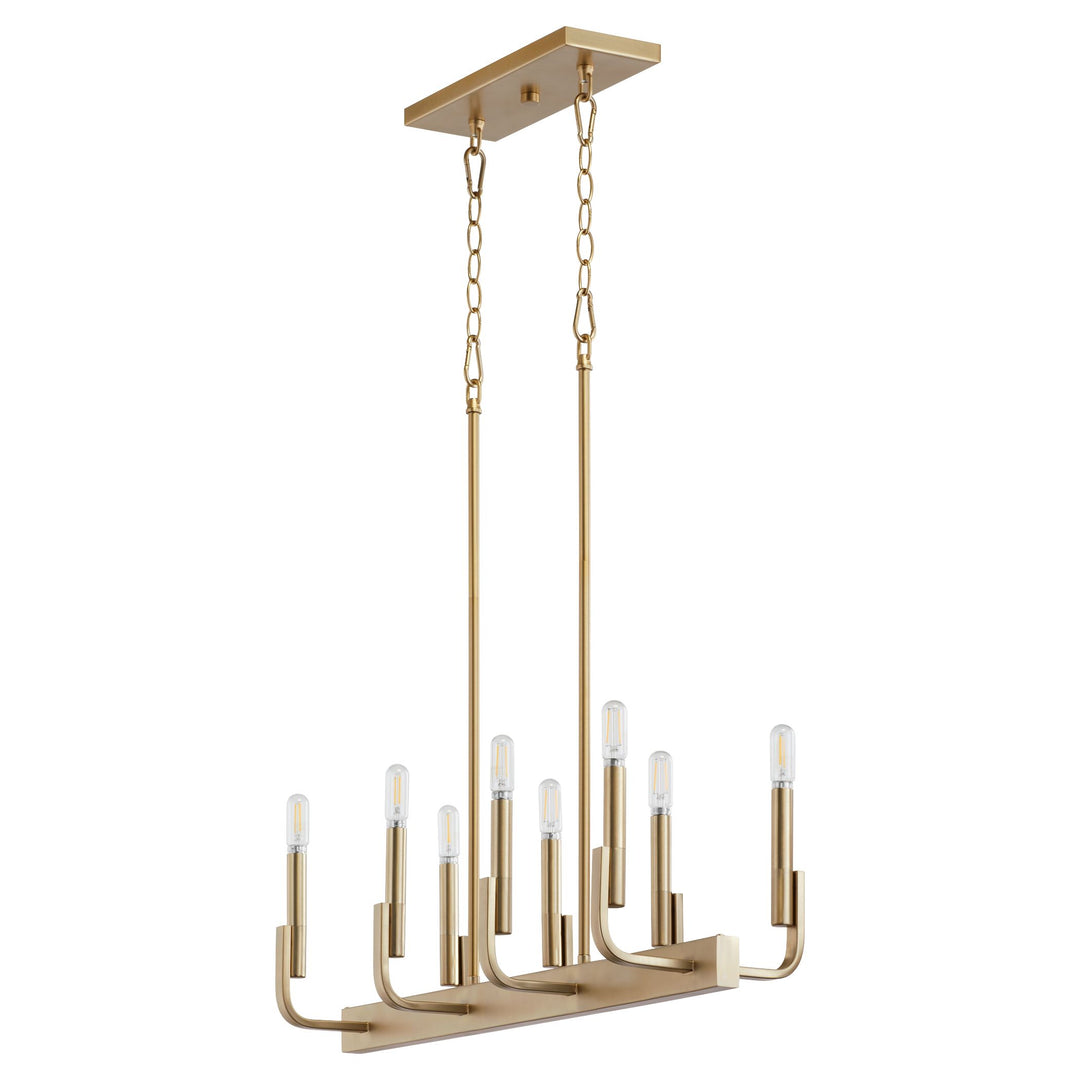 TEMPO 8 Light Linear - Aged Brass