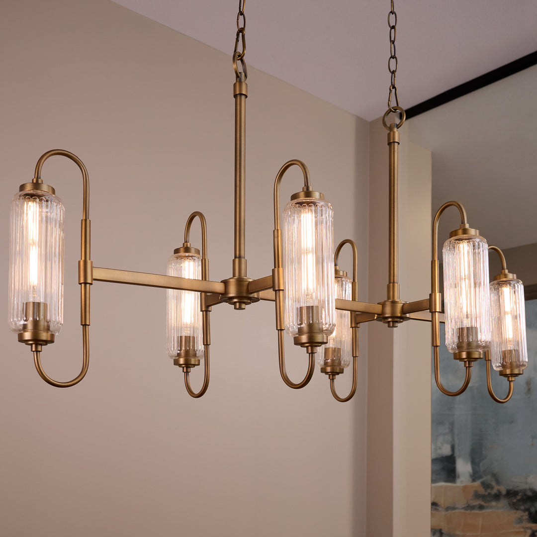 WHITMIRE 6 Light Linear - Brushed Brass