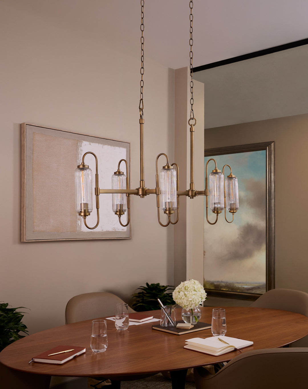 WHITMIRE 6 Light Linear - Brushed Brass