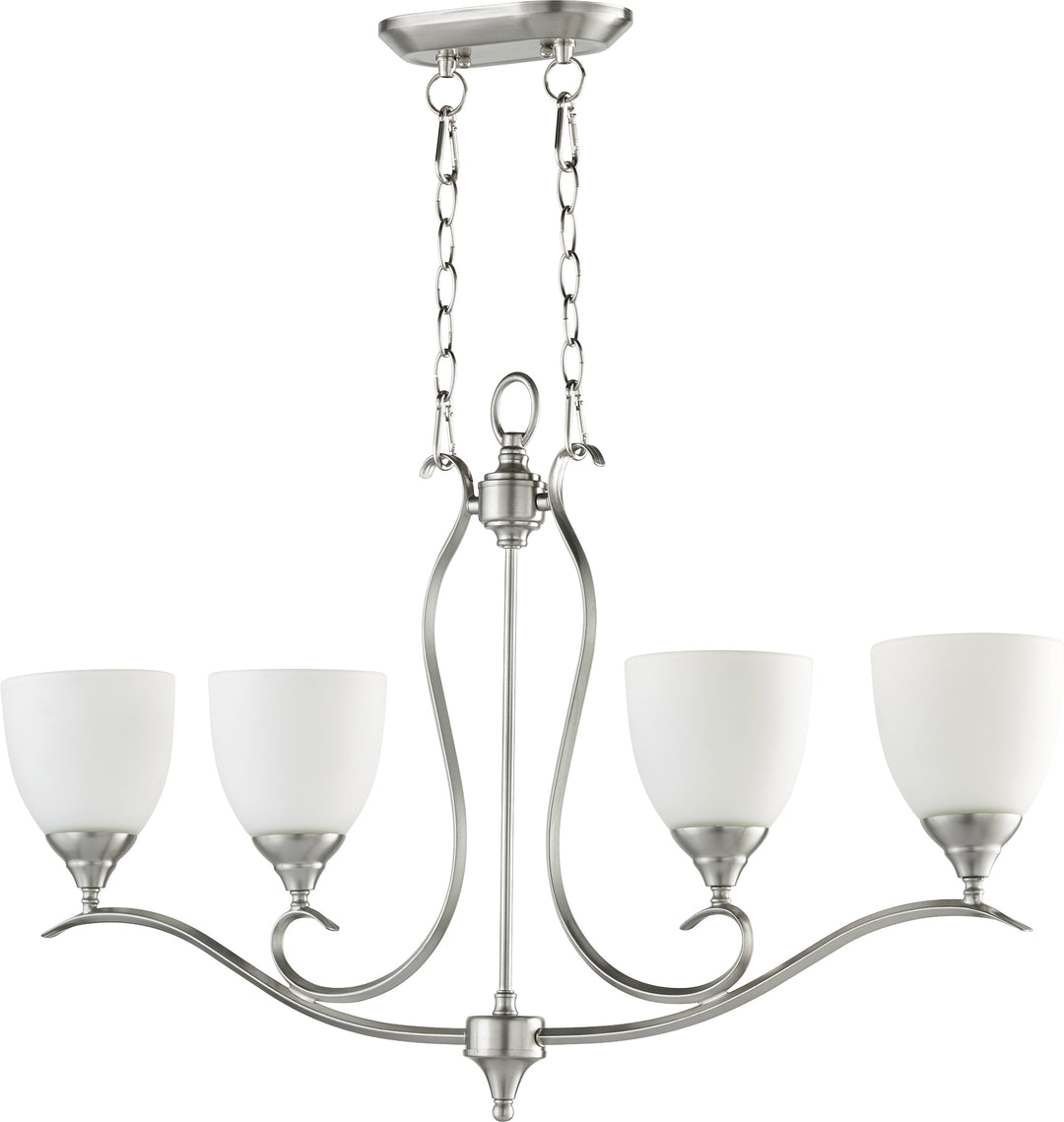 Fall Flora 4 Light Island- Satin Nickel