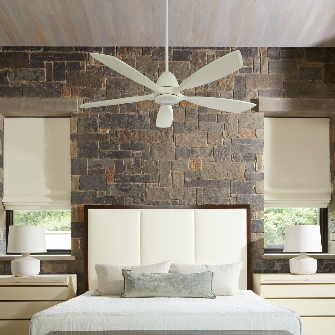 Holt 56" Studio White Modern and Contemporary Ceiling Fan