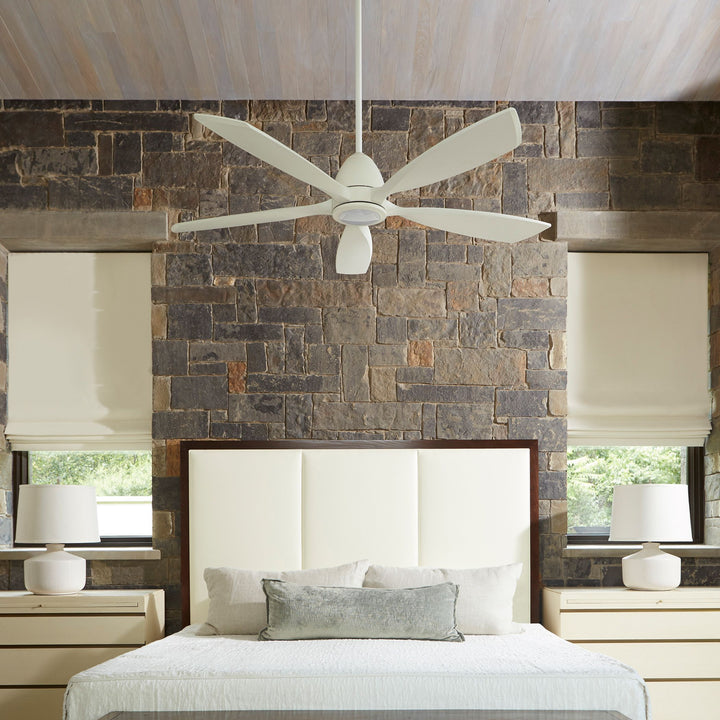 Holt 56" Studio White Modern and Contemporary Ceiling Fan