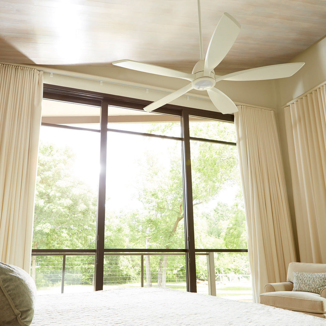 Holt 56" Studio White Modern and Contemporary Ceiling Fan