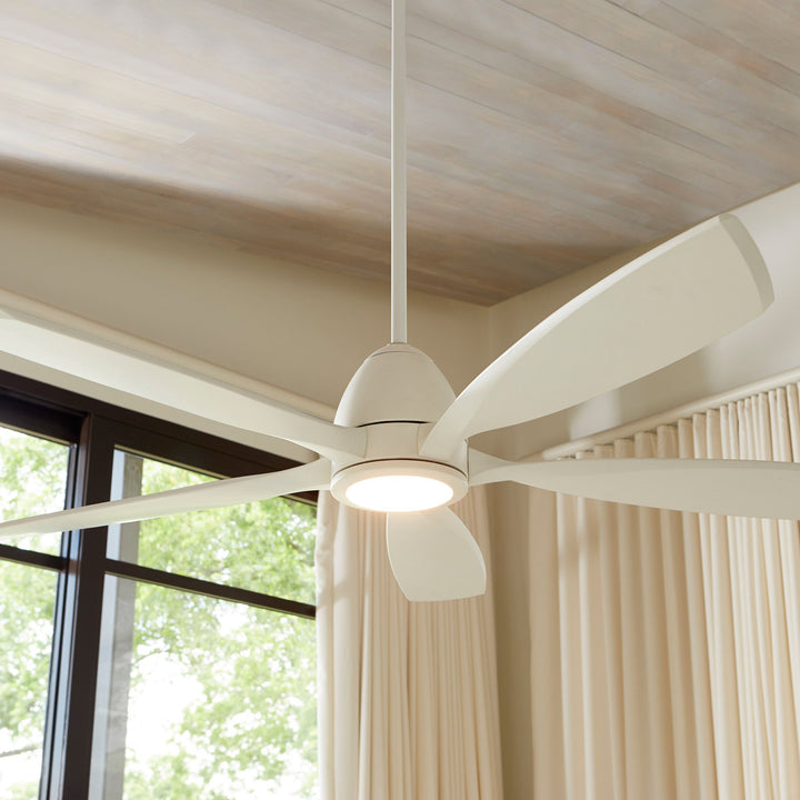Holt 56" Studio White Modern and Contemporary Ceiling Fan
