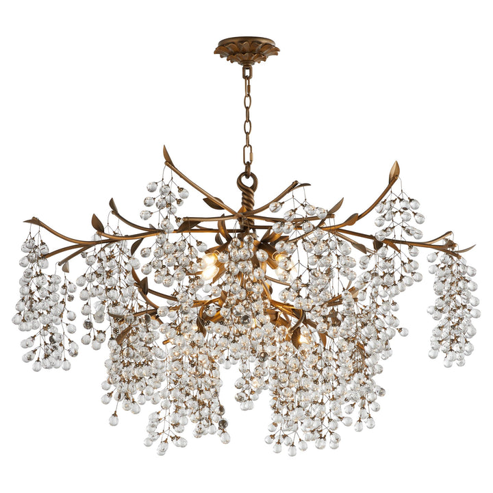 GLICINA 8-Light Chandelier- Natural Brass