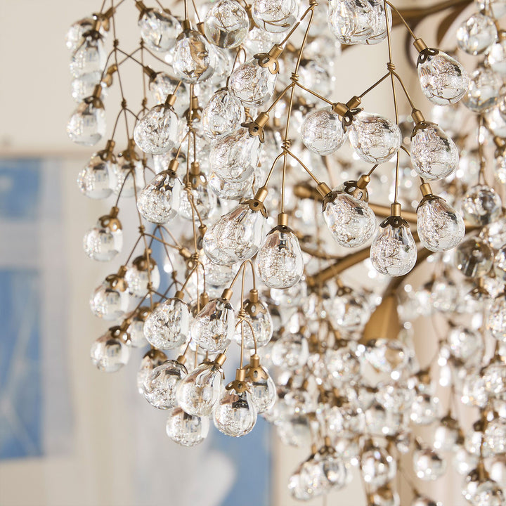 GLICINA 8-Light Chandelier- Natural Brass