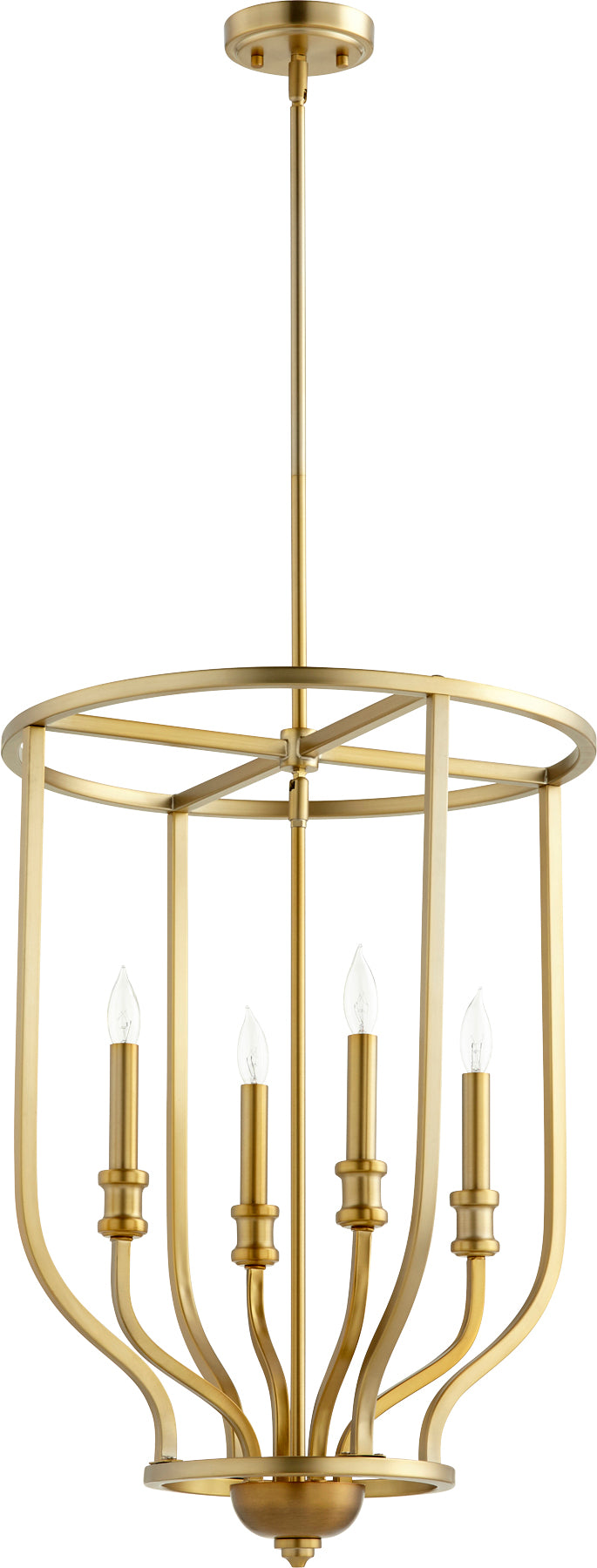 Richmond 4 Light Entry - Aged Brass