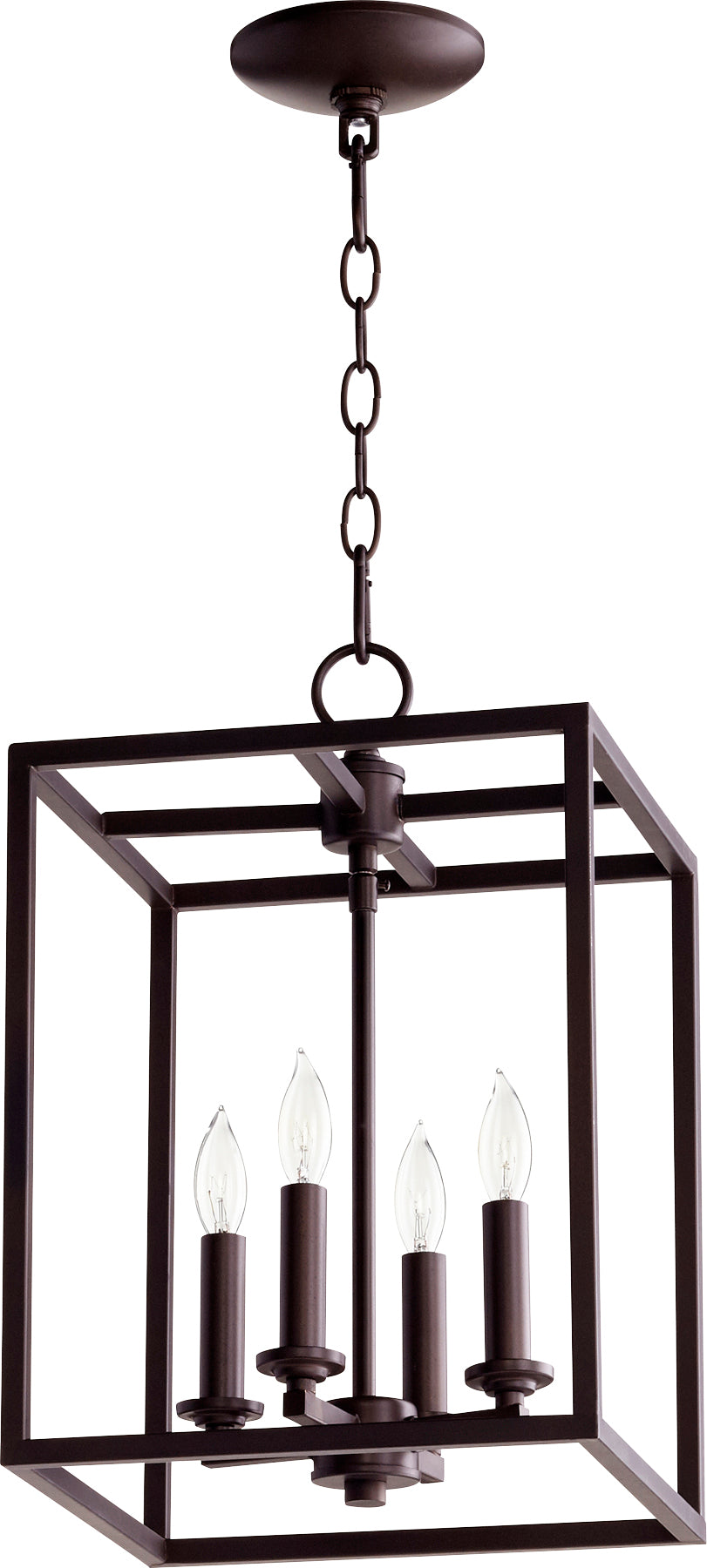 4 Light Lg Cuboid Entry - Oiled Bronze