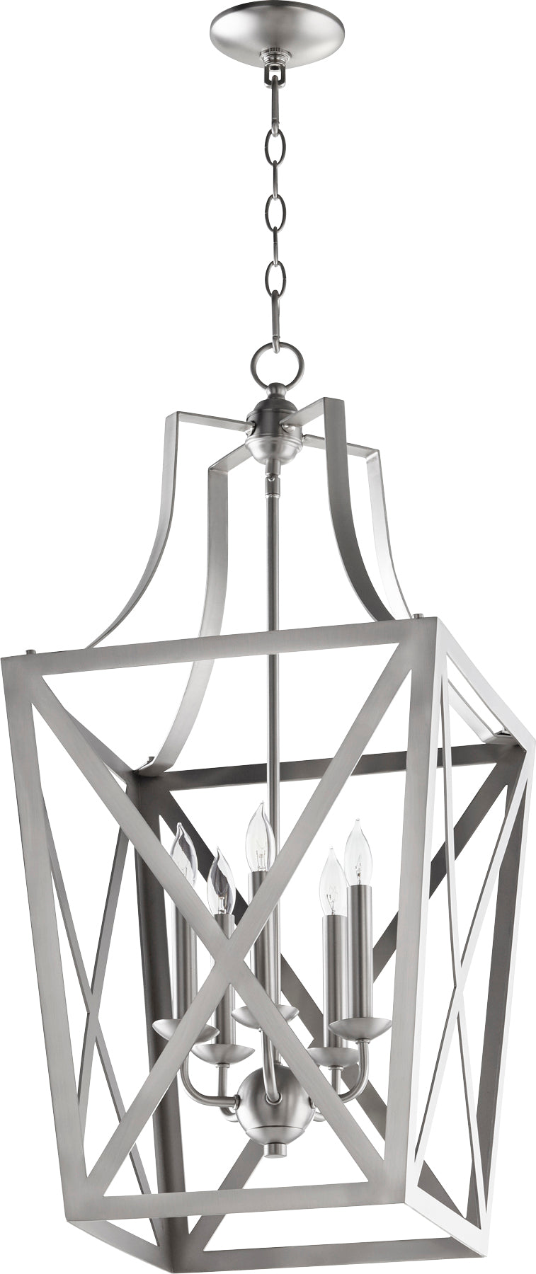 5 Light ISO TRAP Entry - Satin Nickel