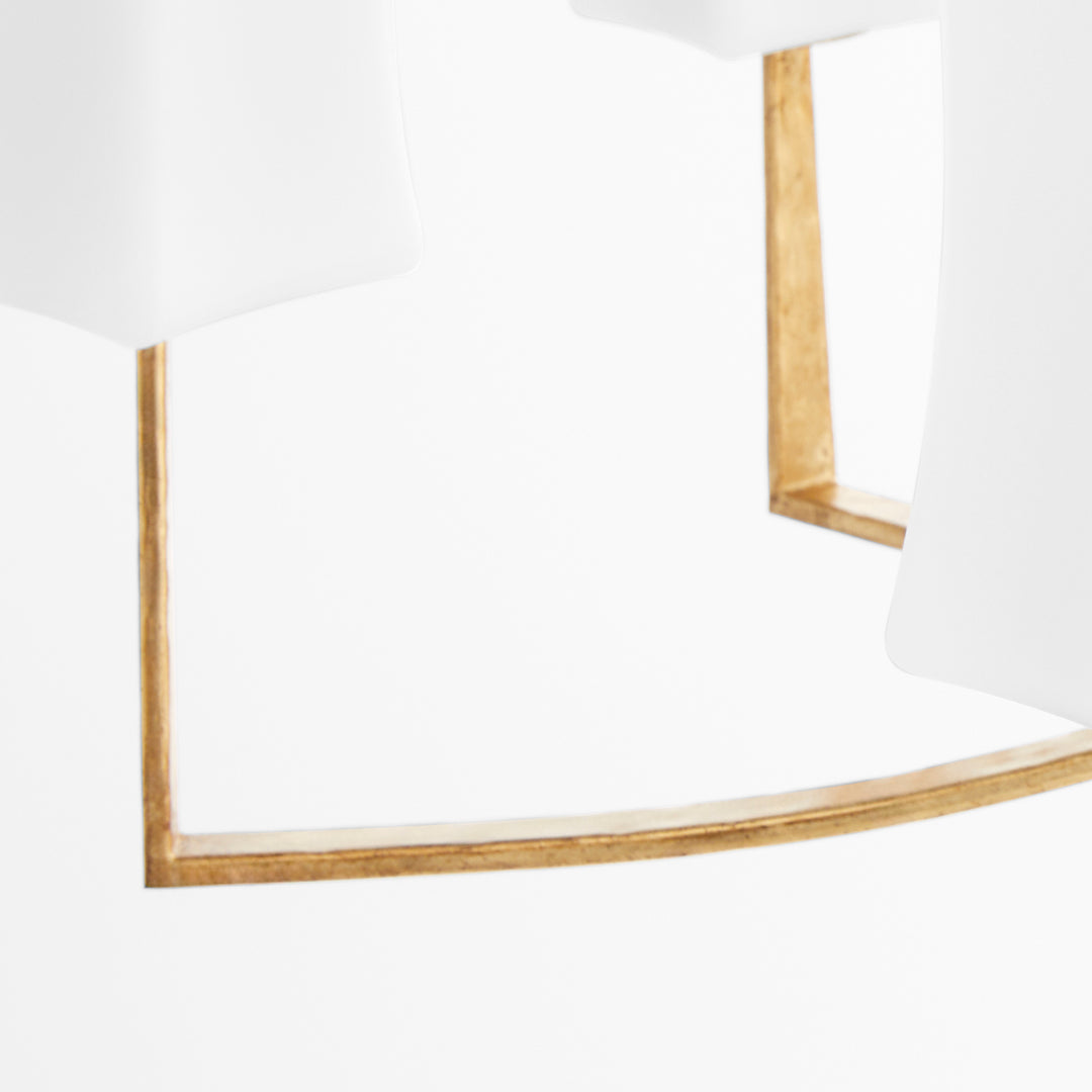 AYALA 6 Light Chandelier - Gold Leaf