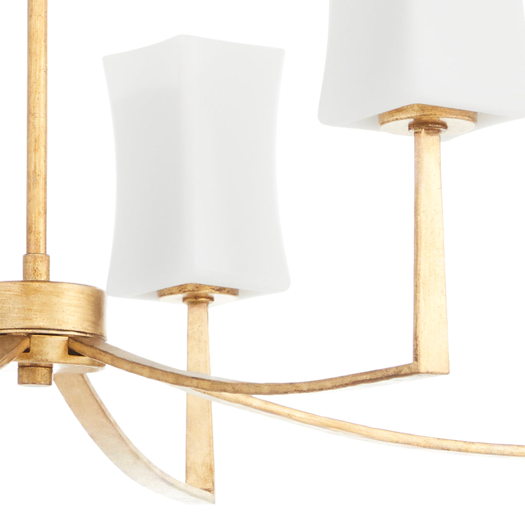 AYALA 6 Light Chandelier - Gold Leaf