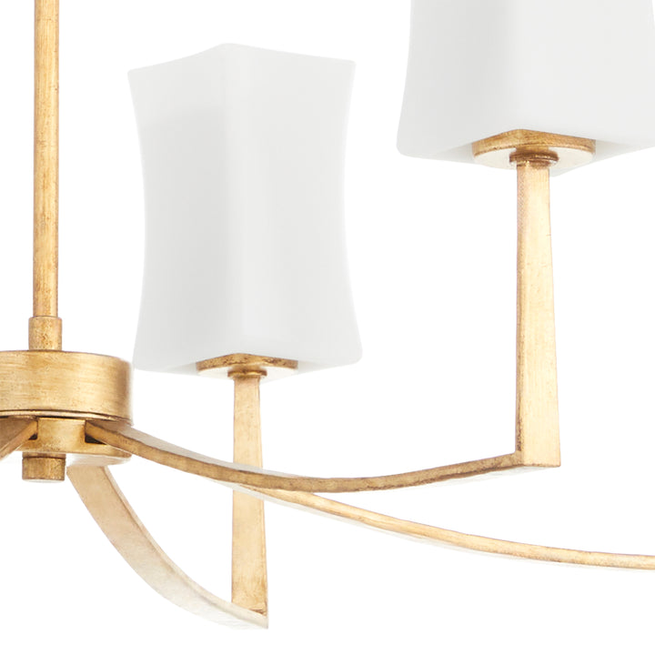 AYALA 6 Light Chandelier - Gold Leaf