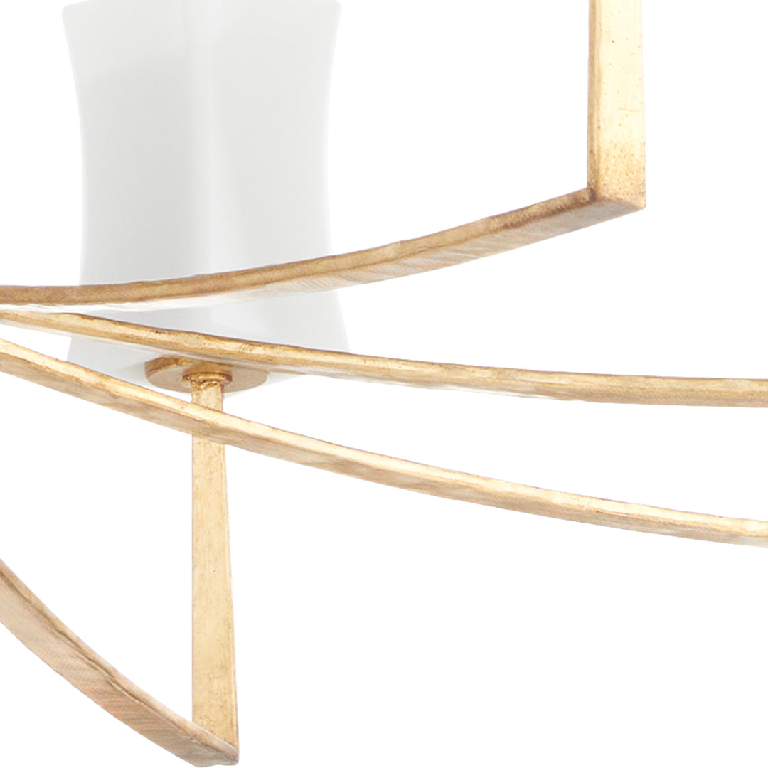 AYALA 8 Light Chandelier - Gold Leaf