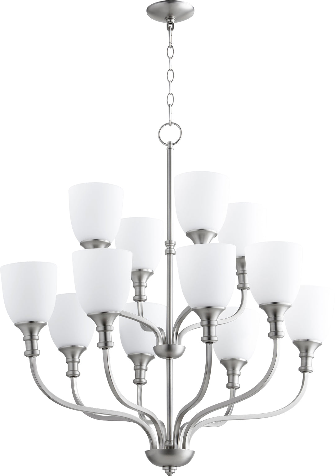 Richmond 12 Light Chandelier - Satin Nickel