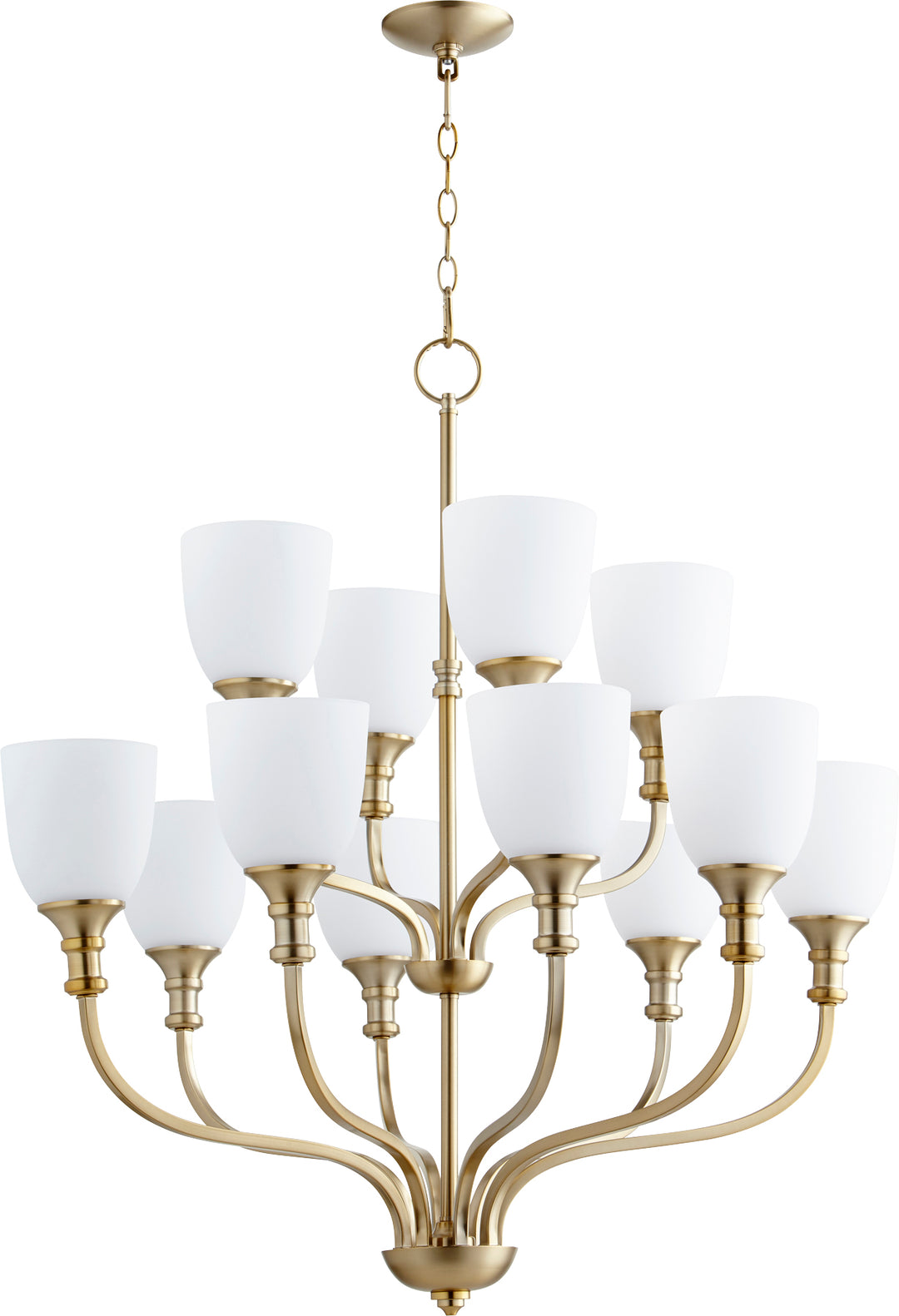 Richmond 12 Light Chandelier - Aged Brass