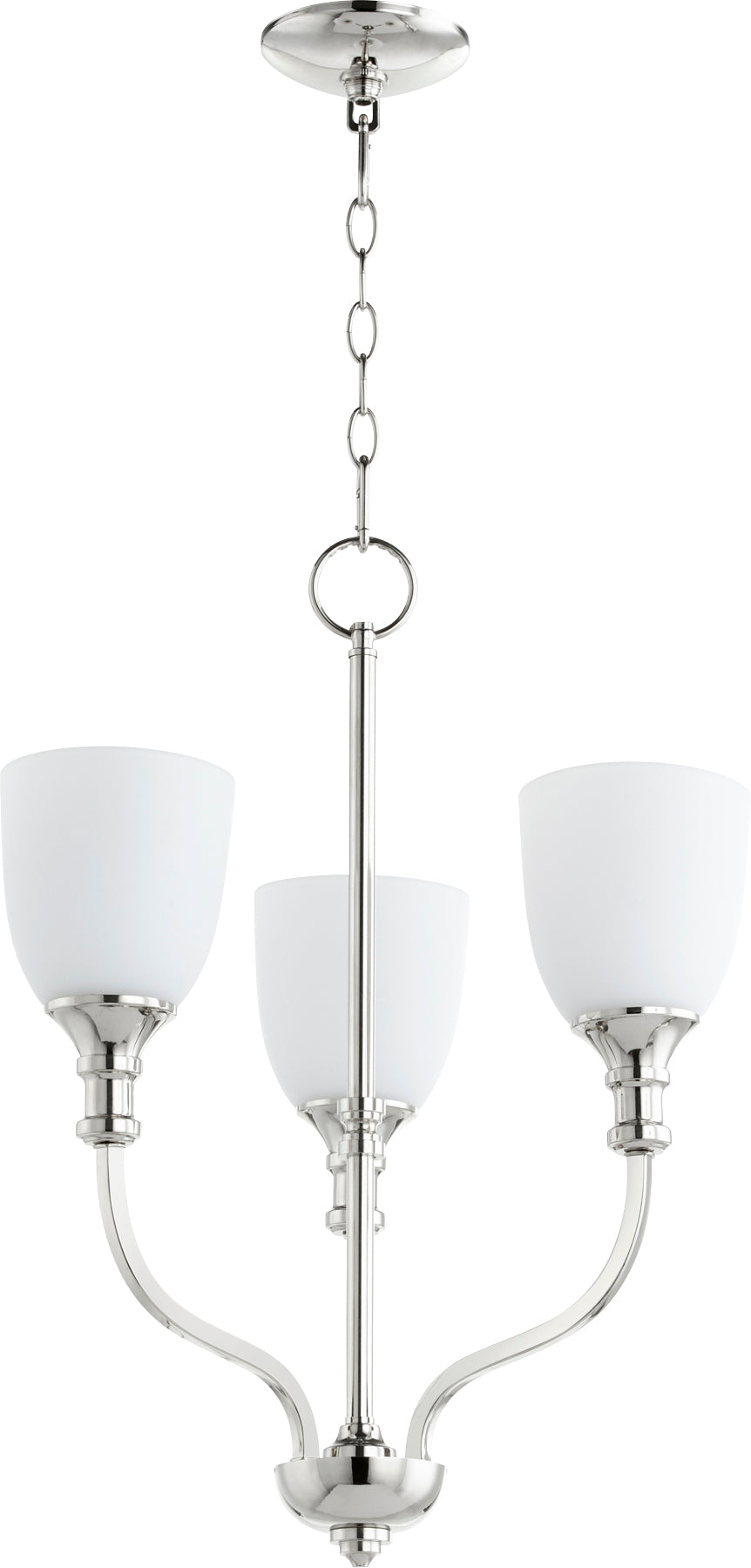 Richmond 3 Light Chandelier - Polished Nickel