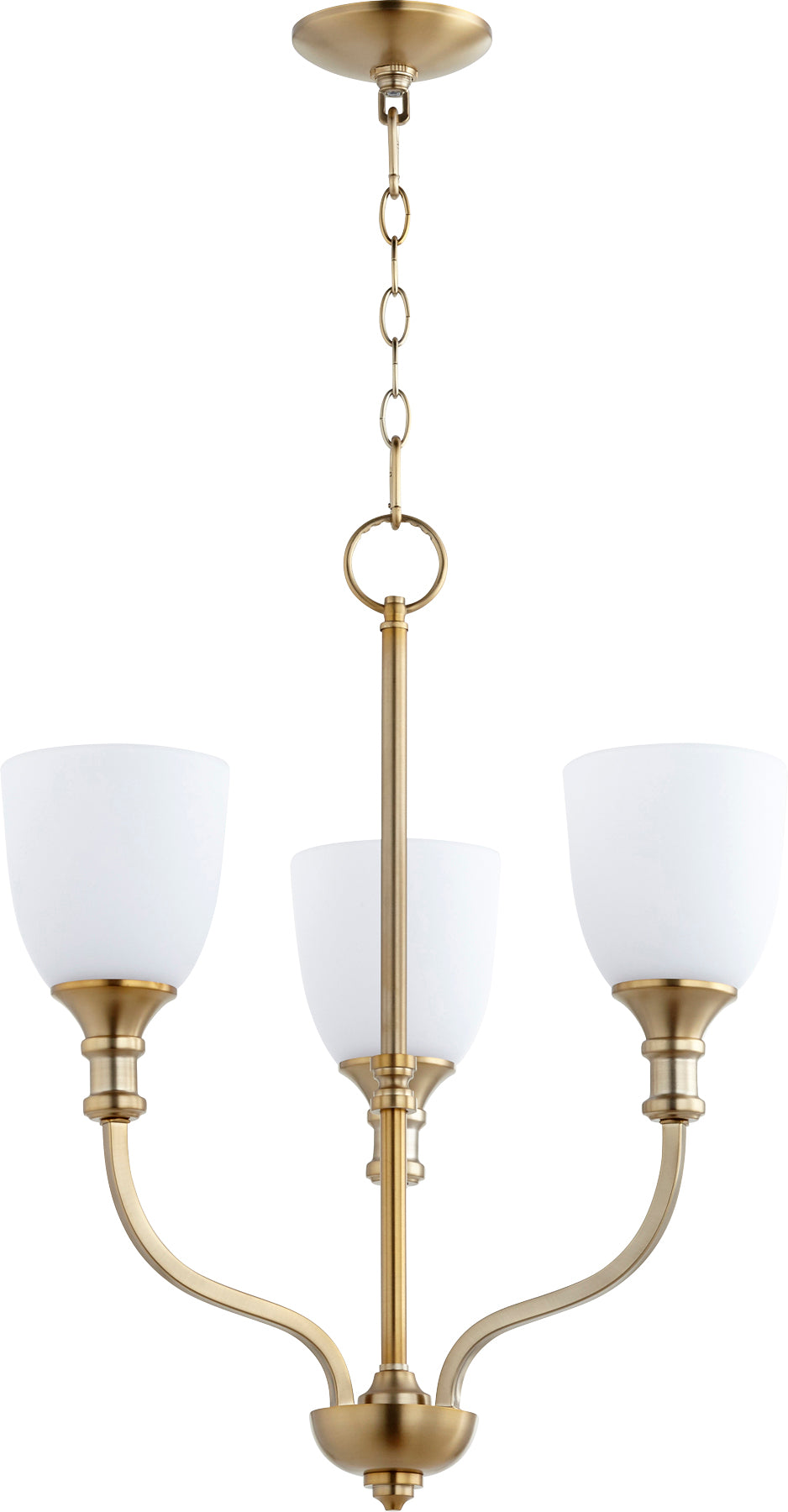 Richmond 3 Light Chandelier - Aged Brass