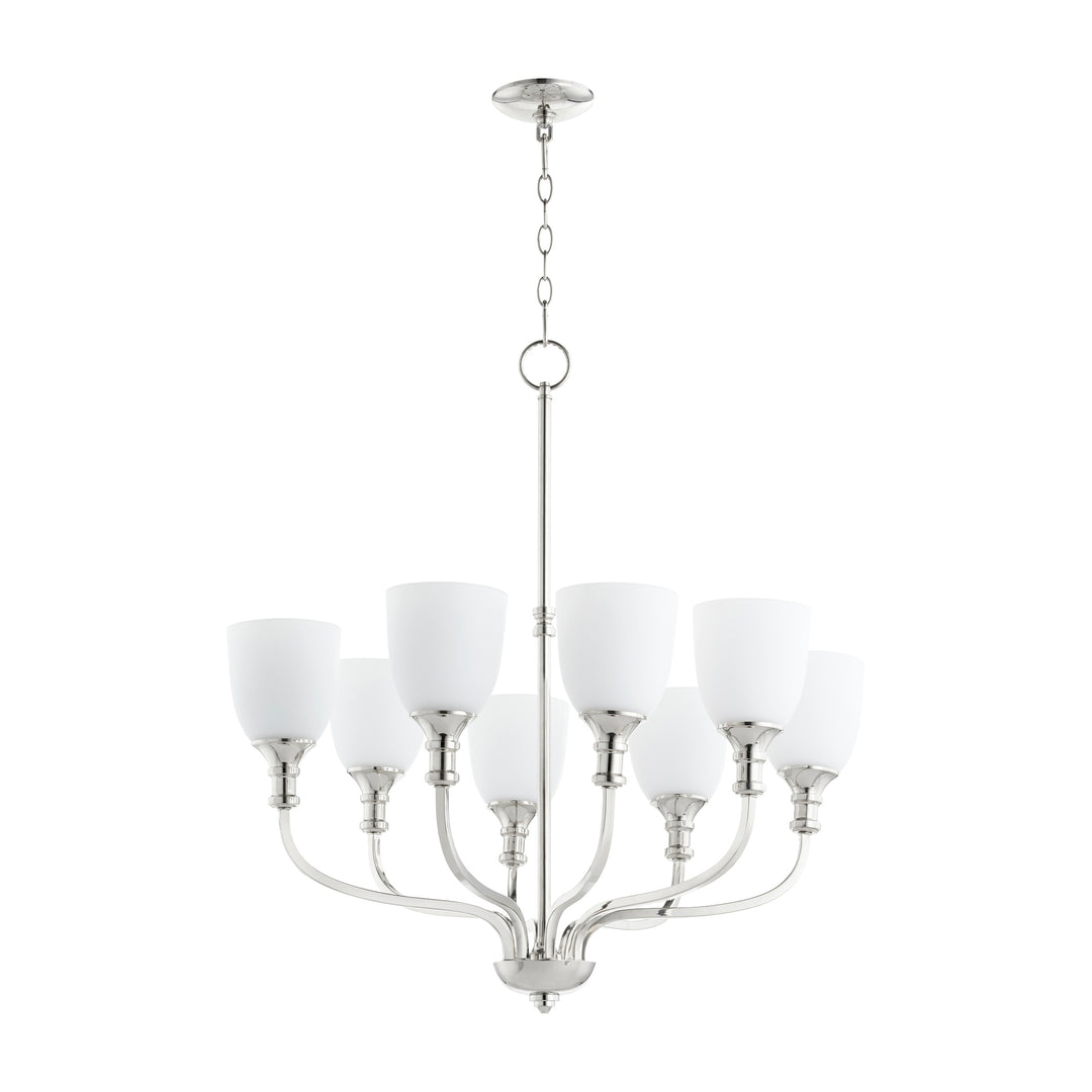 RICHMOND 8 Light Chandelier - Polished Nickel