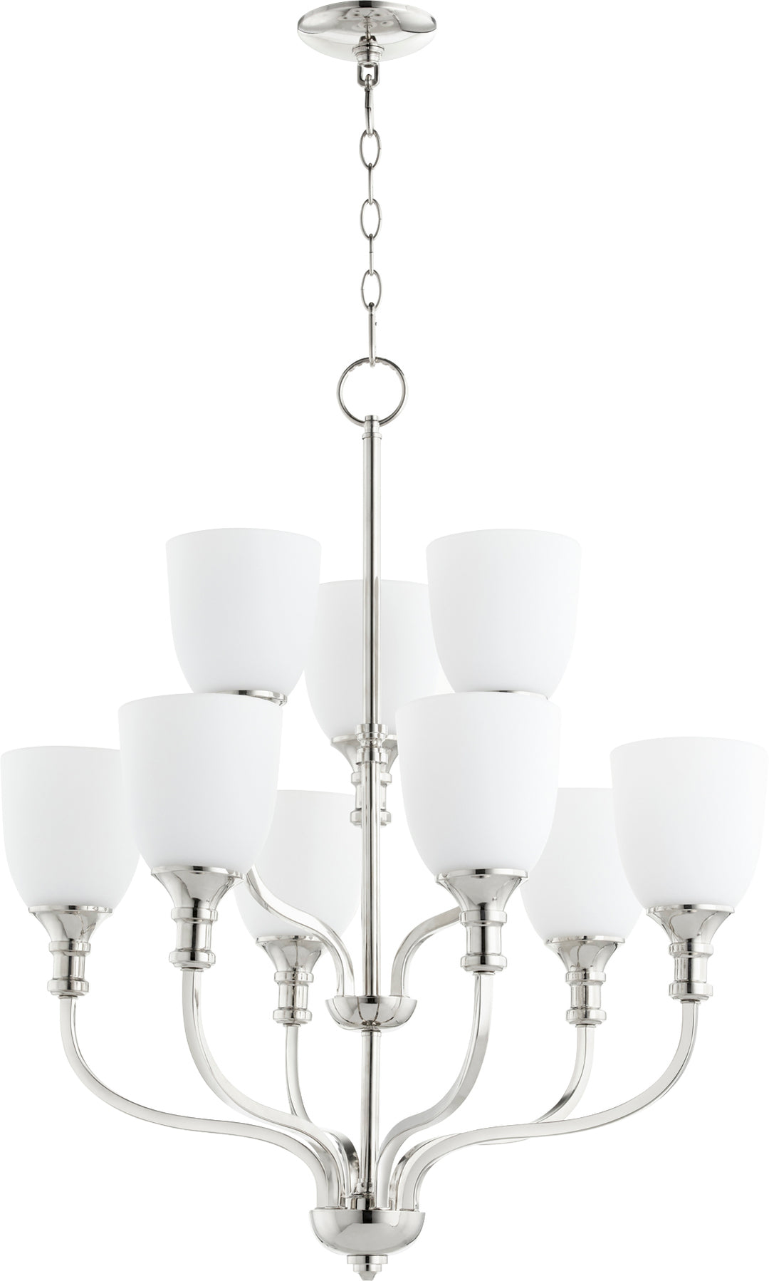 Richmond 9 Light Chandelier - Polished Nickel