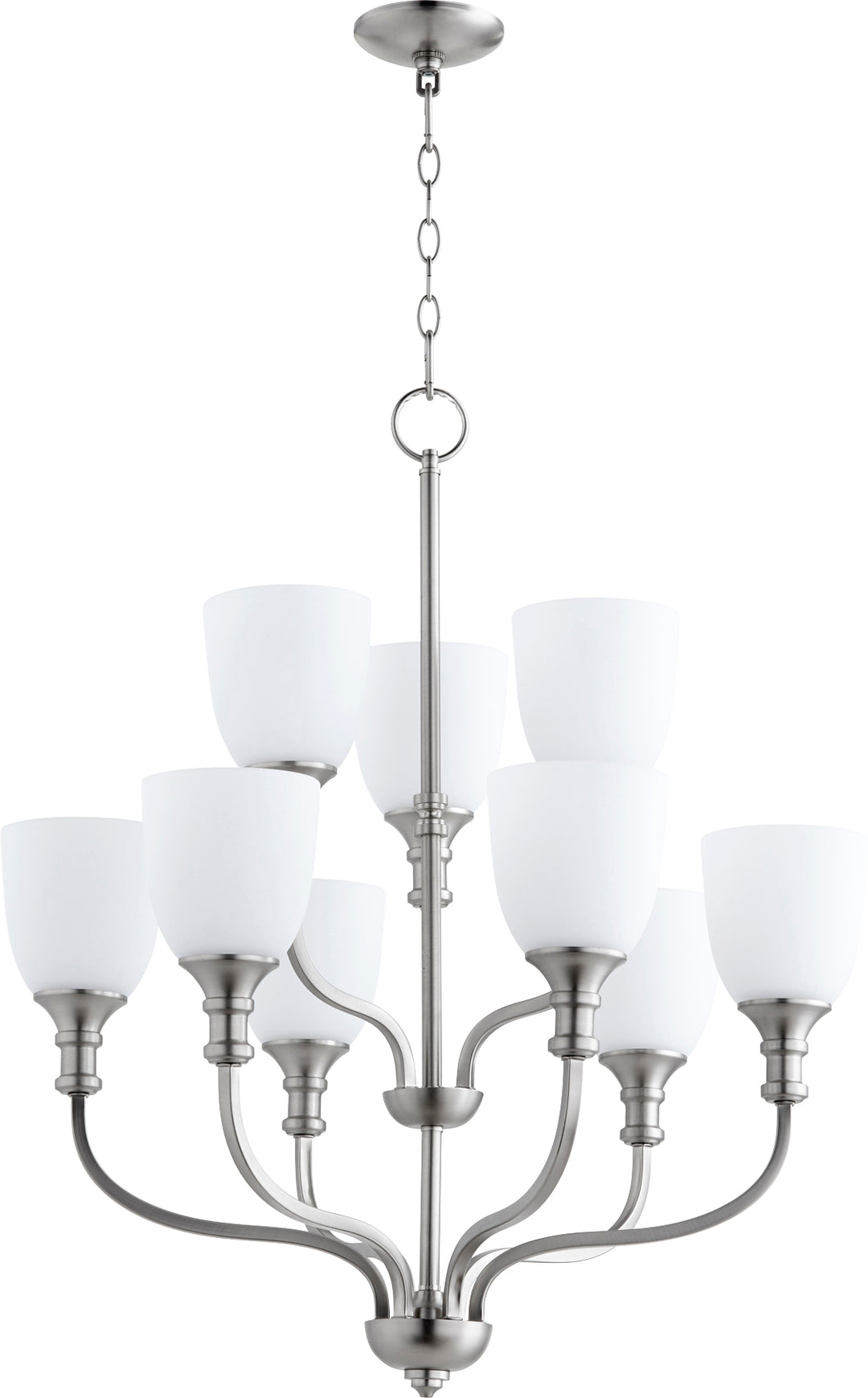 Richmond 9 Light Chandelier - Satin Nickel