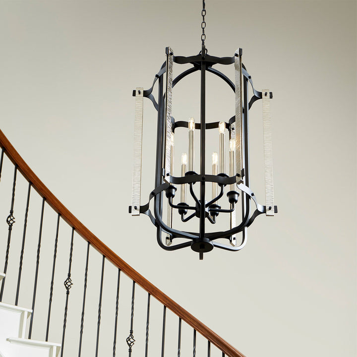 6 Light Entry  - Black