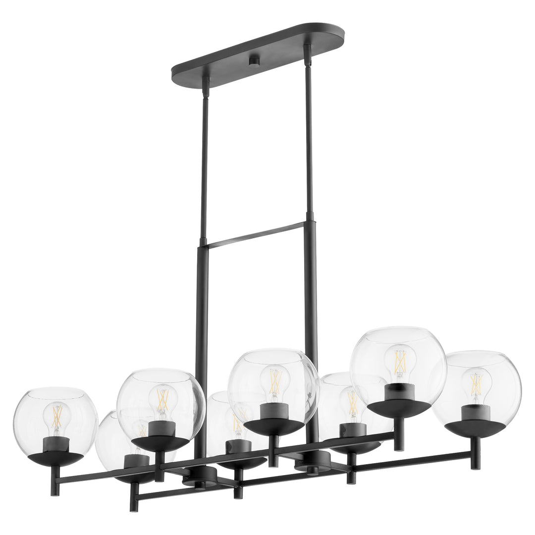 LYON 8 Light Linear Chandelier - Matte Black