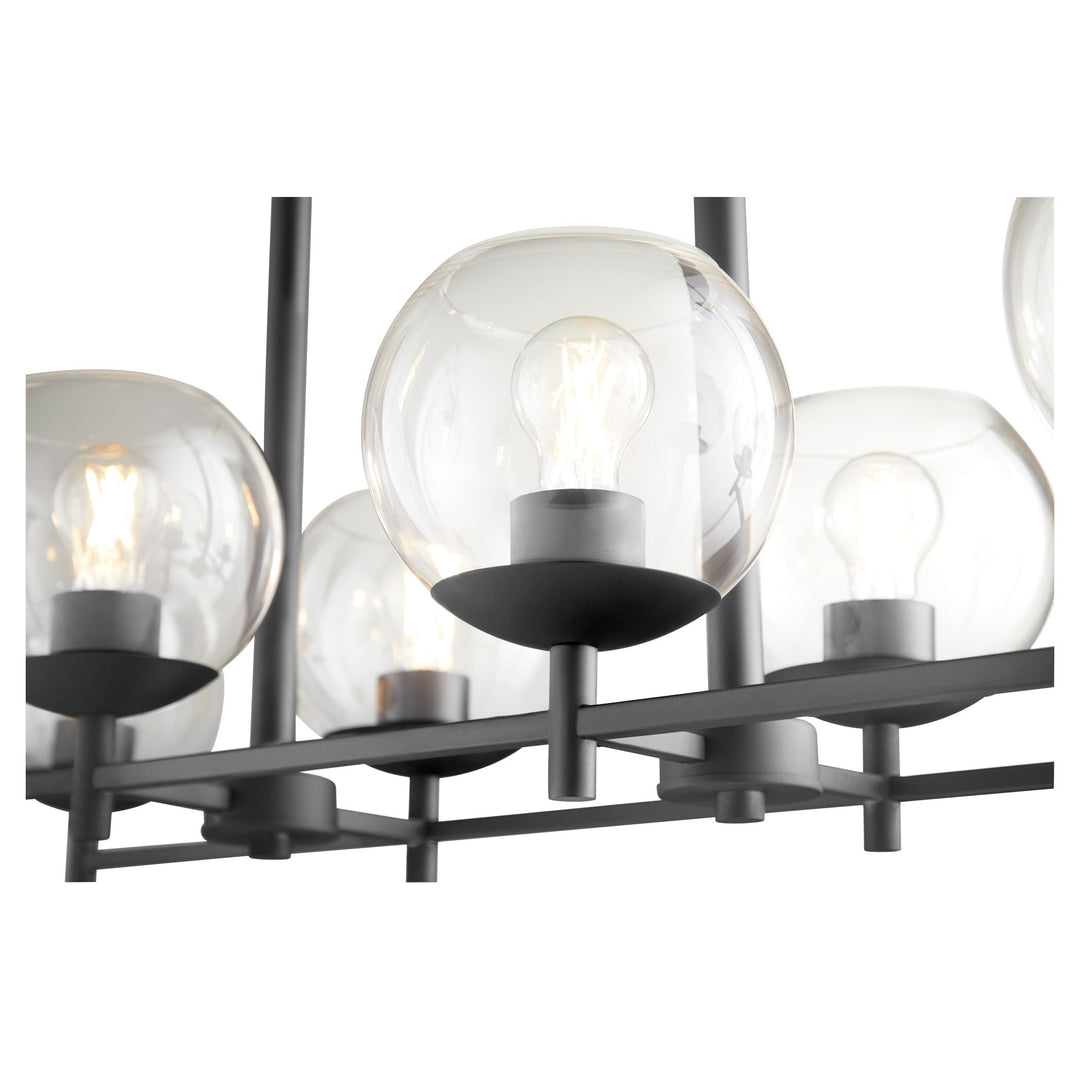 LYON 8 Light Linear Chandelier - Matte Black