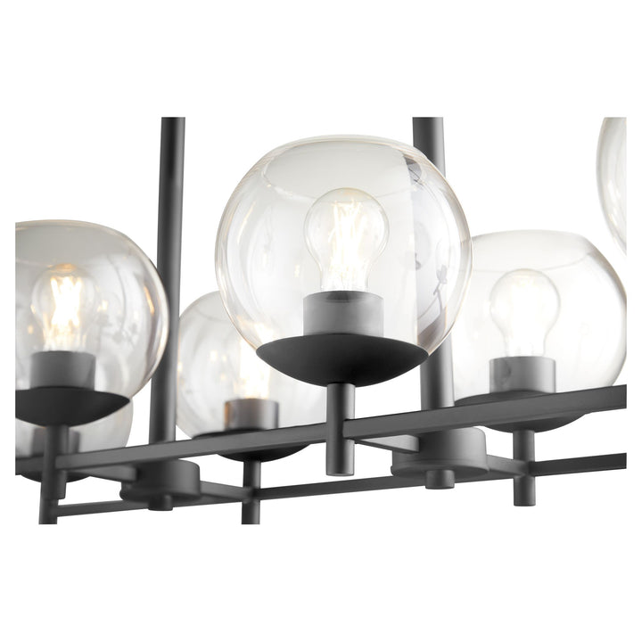 LYON 8 Light Linear Chandelier - Matte Black